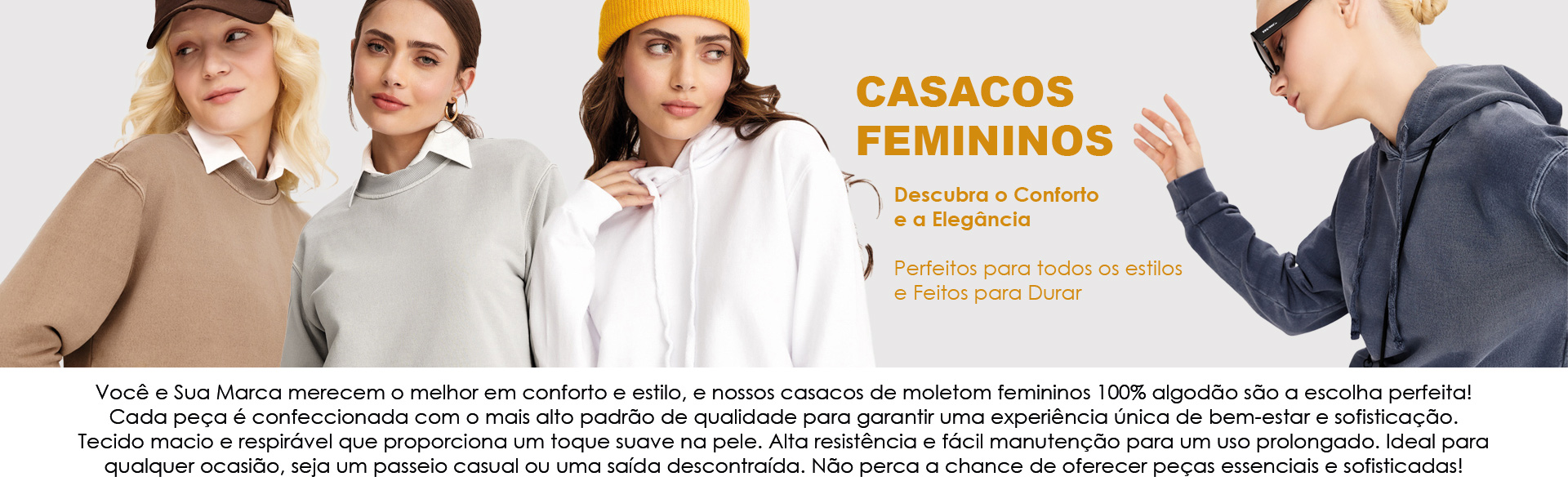 Blusa de Moletom Feminino Liso e Básico. O melhor e mais completo fornecedor do mercado, você já conhece: IZ Têxtil Atacado Peças Lisas!