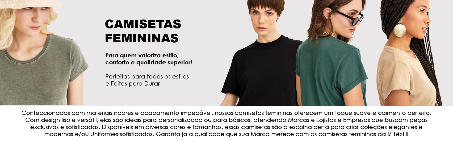 Camiseta Baby Look Feminina Lisa no Atacado. Na Loja da IZ Têxtil você encontra as melhores opções do mercado!