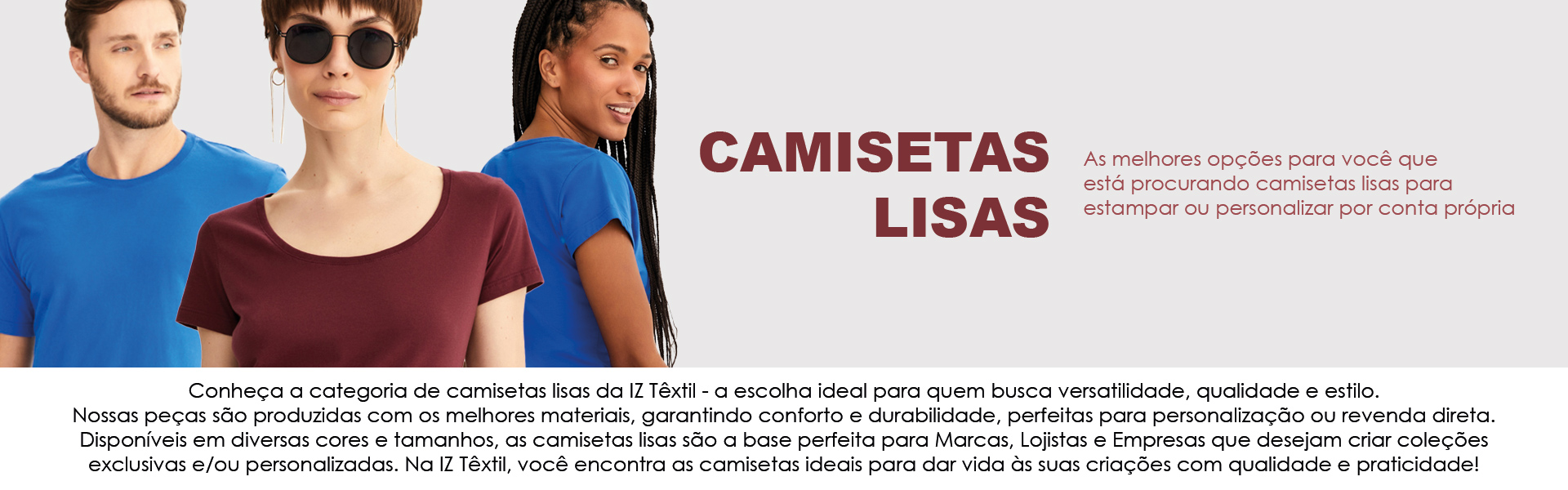 Camiseta Lisa para Estampar. As melhores opções e qualidade em camisetas lisas você encontra aqui na IZ Têxtil Atacado Peças Lisas