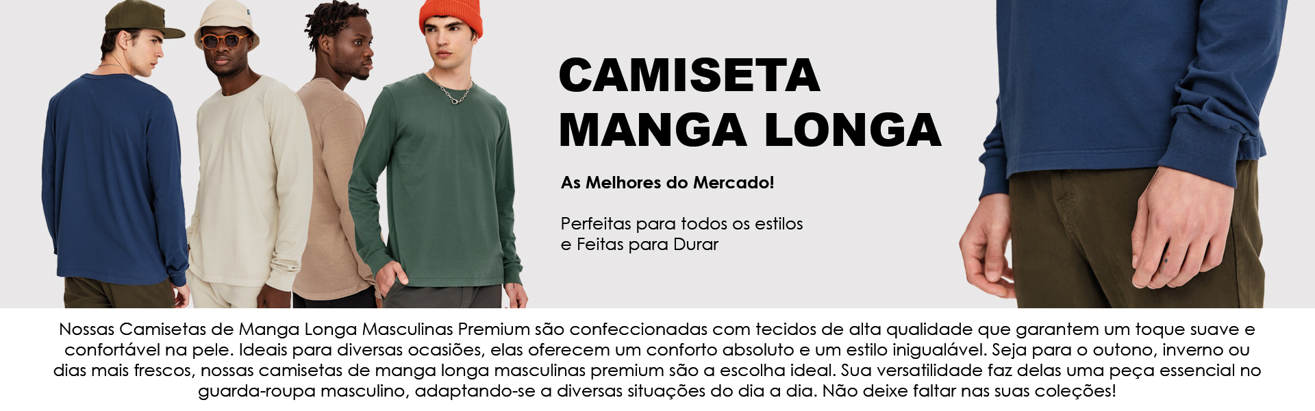 Camiseta Manga Longa da IZ Têxtil Atacado Peças Lisas - a escolha ideal para quem busca estilo e conforto em qualquer estação!