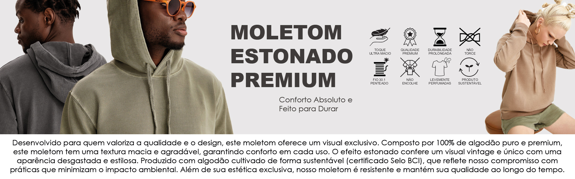 IZ Têxtil. Experimente o estilo autêntico e o conforto incomparável com nossa Malha de Moletom Estonado 100% Algodão Premium e Sustentável.