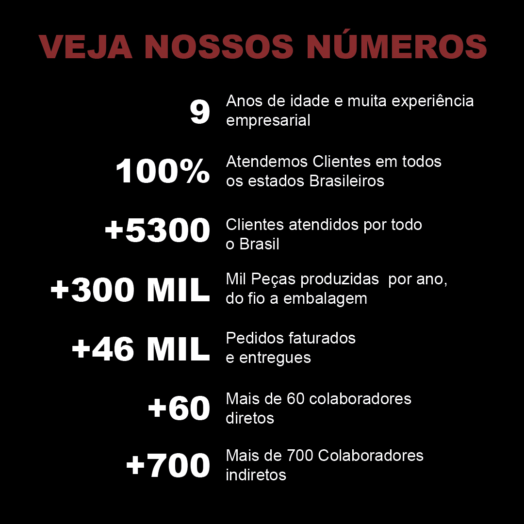 IZ TÊXTIL NOSSOS NÚMEROS ATÉ 2024