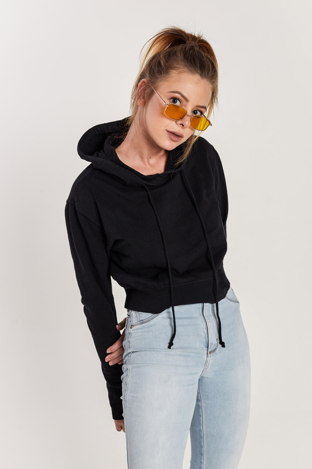 garage cropped zip up moletom com capuz