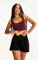 CROPPED REGATA DE RIBANA LISO DE ALGODÃO SUSTENTÁVEL PREMIUM FEMININO
