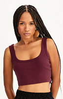 CROPPED REGATA DE RIBANA LISO DE ALGODÃO SUSTENTÁVEL PREMIUM FEMININO