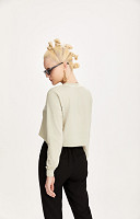 CROPPED ESTONADO LISO MANGA LONGA FEMININO PREMIUM