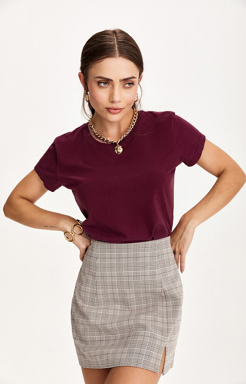 CAMISETA BABY LOOK LISA DE ALGODÃO SUSTENTÁVEL PREMIUM FEMININA