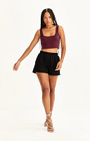 CROPPED REGATA DE RIBANA LISO DE ALGODÃO SUSTENTÁVEL PREMIUM FEMININO