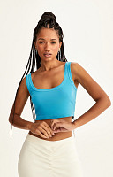 CROPPED REGATA DE RIBANA ESTONADO LISO PREMIUM FEMININO