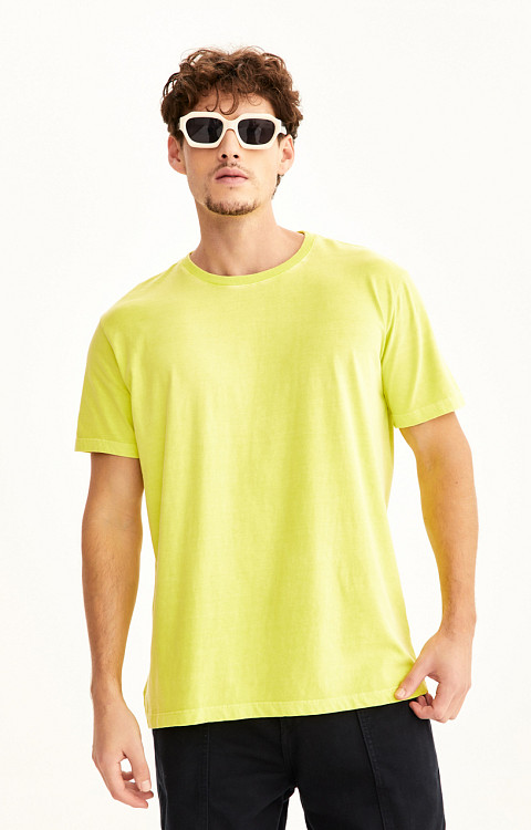 CAMISETA NEON ESTONADA LISA MASCULINA PREMIUM