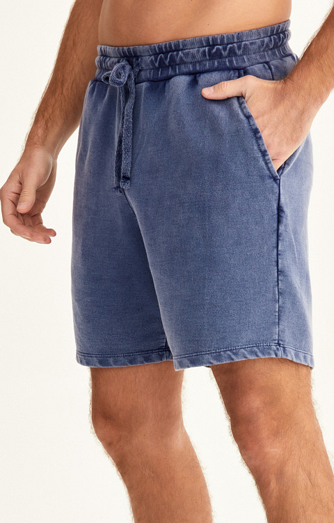 BERMUDA DE MOLETOM MARMORIZADA LISA PREMIUM MASCULINA