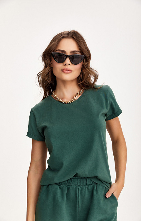CAMISETA BABY LOOK LISA DE ALGODÃO SUSTENTÁVEL PREMIUM FEMININA