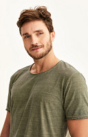 Camiseta Estonada Lisa Gola Canoa Premium Masculina