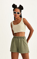 CROPPED REGATA DE RIBANA ESTONADO LISO PREMIUM FEMININO