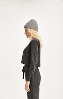 CROPPED ESTONADO LISO MANGA LONGA FEMININO PREMIUM