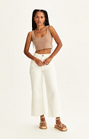CROPPED REGATA DE RIBANA ESTONADO LISO PREMIUM FEMININO