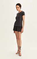 CAMISETA BABY LOOK ESTONADA LISA PREMIUM FEMININA
