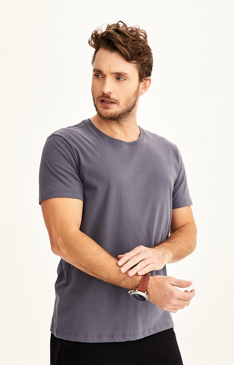 Camiseta Lisa de Algodão Nacional Masculina