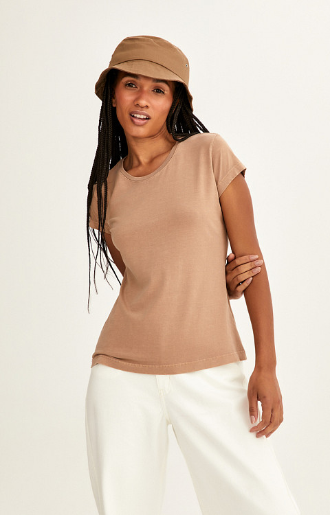 CAMISETA BABY LOOK ESTONADA LISA PREMIUM FEMININA