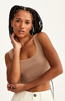 CROPPED REGATA DE RIBANA ESTONADO LISO PREMIUM FEMININO