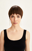CROPPED REGATA DE RIBANA LISO DE ALGODÃO SUSTENTÁVEL PREMIUM FEMININO