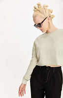 CROPPED ESTONADO LISO MANGA LONGA FEMININO PREMIUM