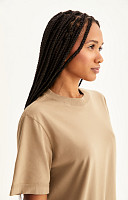 CAMISETA OVERSIZED LISA DE ALGODÃO SUSTENTÁVEL PREMIUM FEMININA