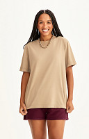 CAMISETA OVERSIZED LISA DE ALGODÃO SUSTENTÁVEL PREMIUM FEMININA