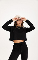 CROPPED LISO DE ALGODÃO SUSTENTÁVEL MANGA LONGA FEMININO PREMIUM