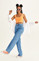 CROPPED REGATA DE RIBANA ESTONADO LISO PREMIUM FEMININO
