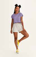 BERMUDA DE MOLETOM ESTONADA LISA PREMIUM FEMININA