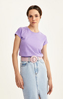 CAMISETA BABY LOOK ESTONADA LISA PREMIUM FEMININA