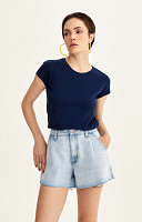 CAMISETA BABY LOOK LISA DE ALGODÃO SUSTENTÁVEL PREMIUM FEMININA