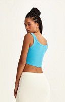 CROPPED REGATA DE RIBANA ESTONADO LISO PREMIUM FEMININO