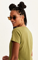 CAMISETA BABY LOOK LISA DE ALGODÃO NACIONAL FEMININA