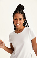 CAMISETA BABY LOOK LISA DE ALGODÃO SUSTENTÁVEL PREMIUM FEMININA