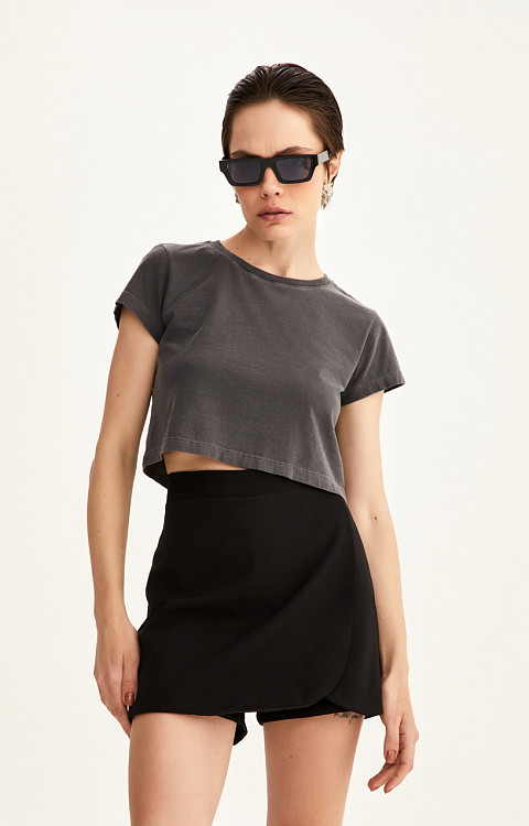 CROPPED ESTONADO LISO PREMIUM FEMININO