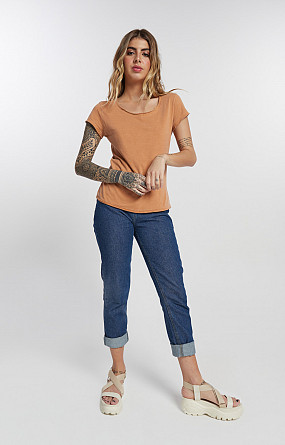 Baby Look Corte a Fio Feminina de Malha Stone